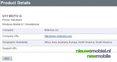 Motorola MOTO Q11 in aantocht