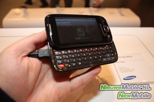 Samsung i5510 opened in hand