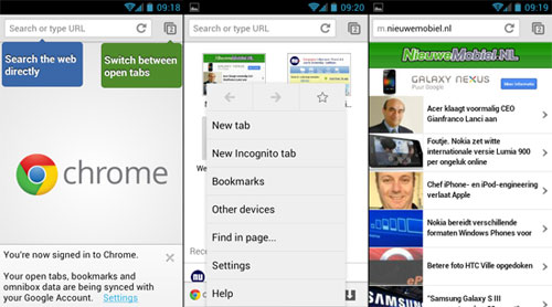 Chrome For Android beta