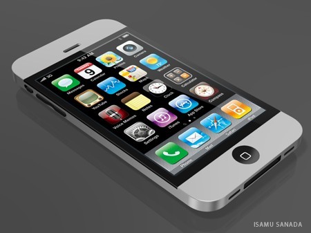 Een mockup van de iPhone 5, niet van Apple Een mockup van de iPhone 5, niet van Apple